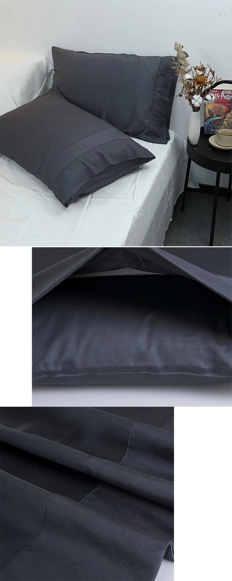 Bamboo fiber itself is hypoallergenic, so this pillowcase is perfect for people with sensitive skin 