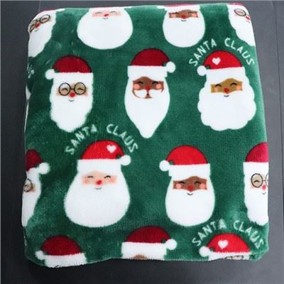 Painettu flanellifleece joulupeitto