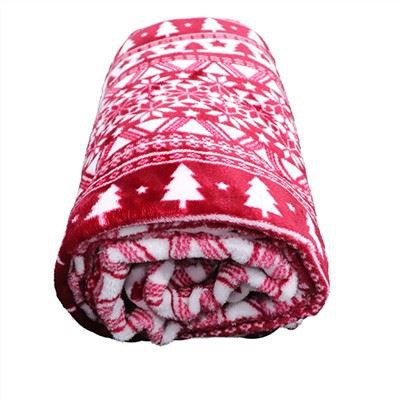 Punainen painettu jouluflanellipeitto